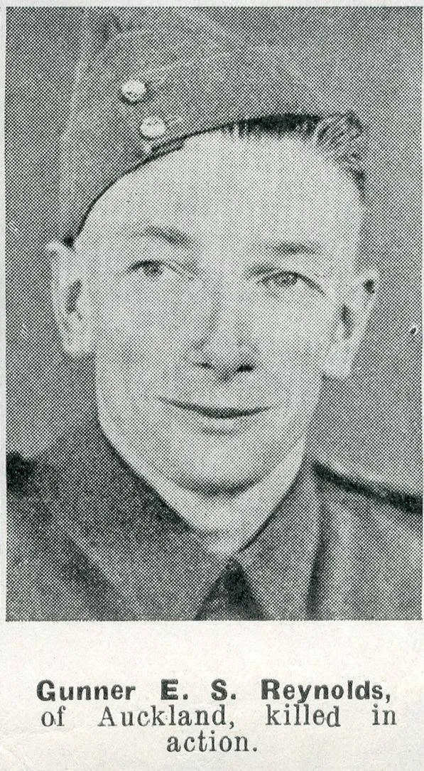 Gunner E. S. Reynolds, of Auckland, killed in action