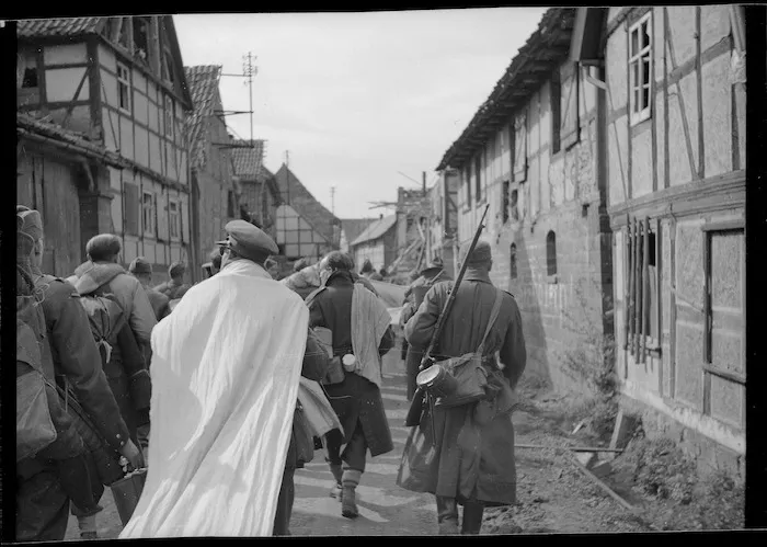 Allied prisoners of war on forced march - Photograph taken by Lee Hill