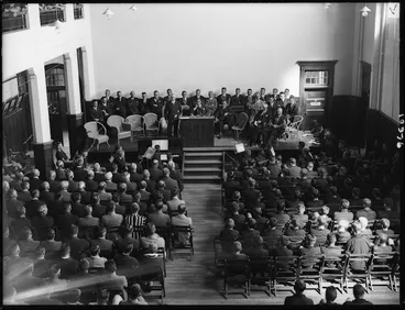 Image: Assembly during a New Plymouth Boys' High School reunion