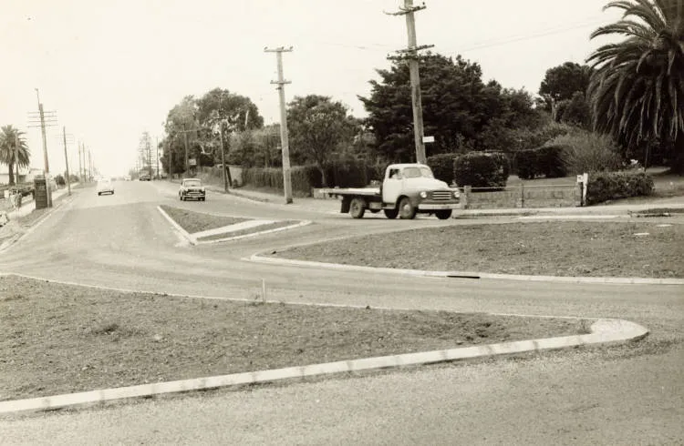 'New traffic islands', Papatoetoe, 1964