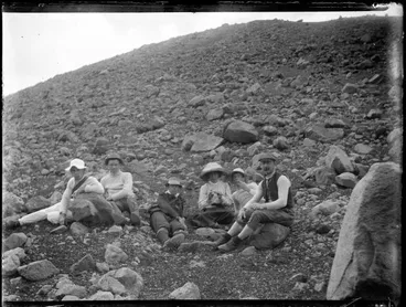 The Spencer family resting on a hike Image: The Spencer family resting on a hike