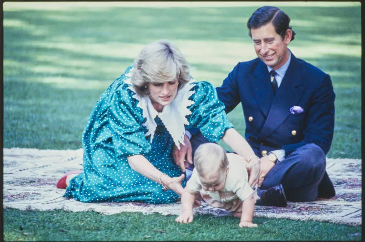 Prince Charles, Princess Diana and Prince William at Government House, 1983
