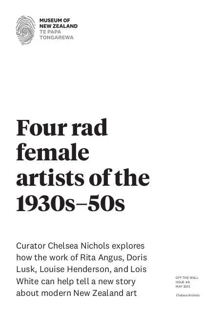 Four rad female artists of the 1930s–50s