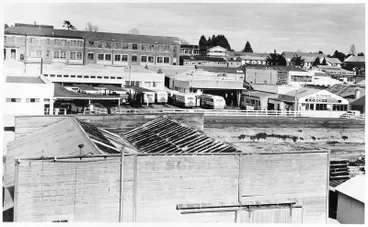 Image: View across Ward Street showing New Zealand Railway Bus depot