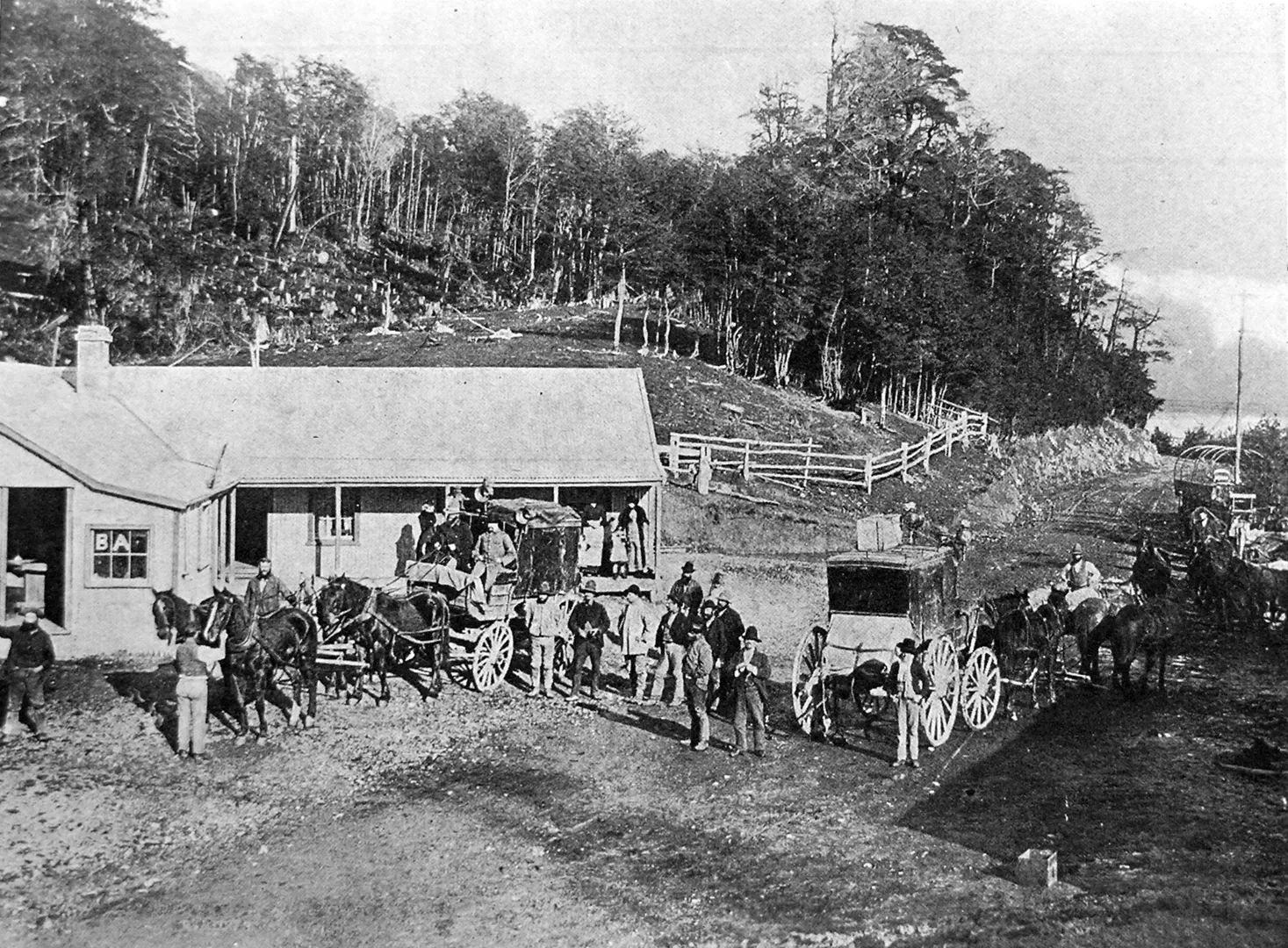 The old Bealey Hotel, photographed about 1882