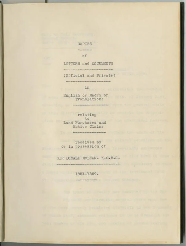 Copies of letters and documents