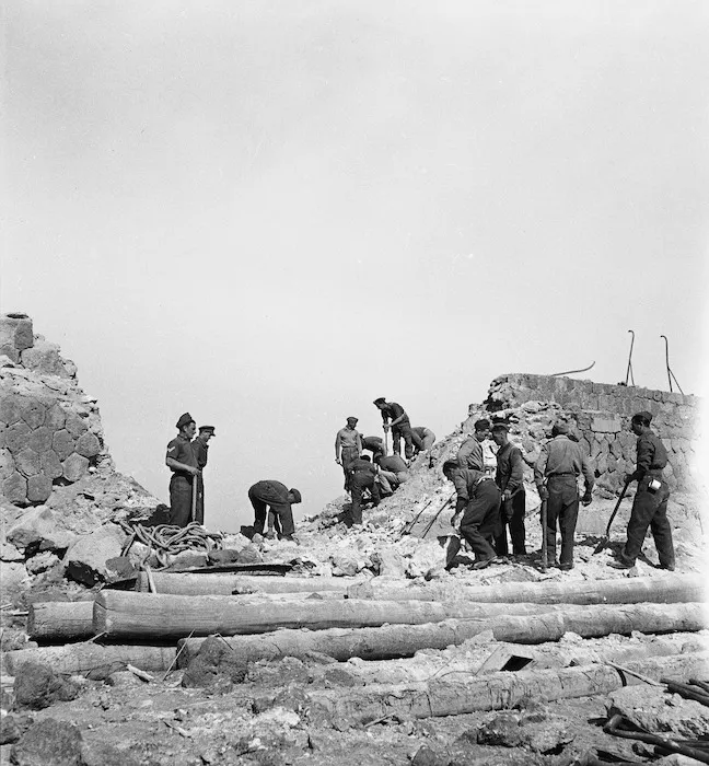 The Spanish Mole, Tripoli, Libya, under repair by New Zealand Engineers