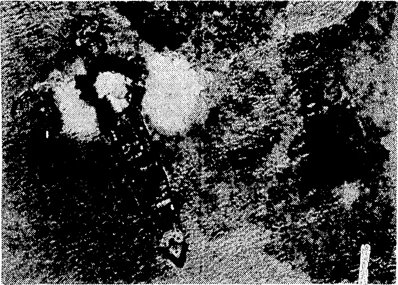 A. Japanese supply ship on fire in the Bay of Bengal, near Racoon, whilst under attack by American bombers. (Evening Post, 29 June 1943)