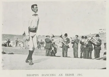 Image: Brophy dancing an Irish jig