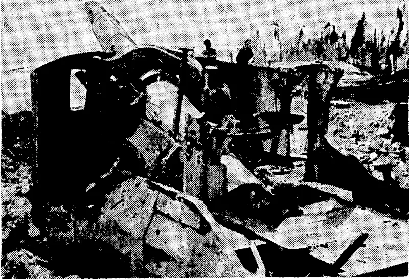 British gun captured by the Japanese when they took Singapore and which was turned against the Allies in the Pacific, and finally fell as a trophy to the Americans when they captured Tarawa Island. It was knocked out by the United States Navy during the bombardment of the island. (Evening Post, 22 March 1944)