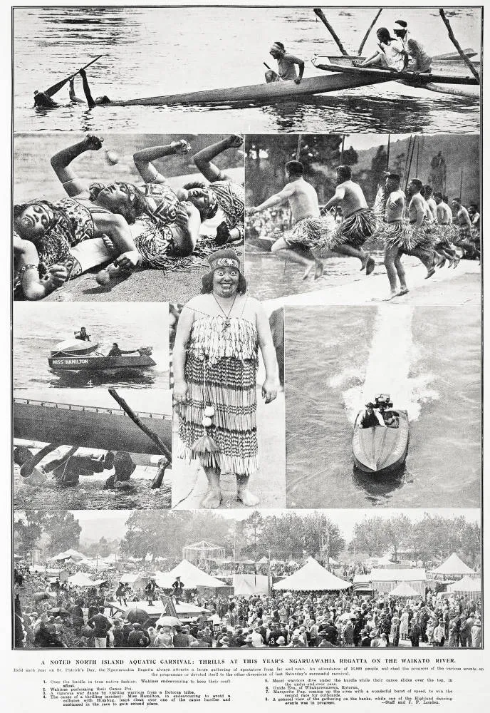 A noted North Island aquatic carnival: thrills at this year's Ngāruawāhia Regatta on the Waikato River