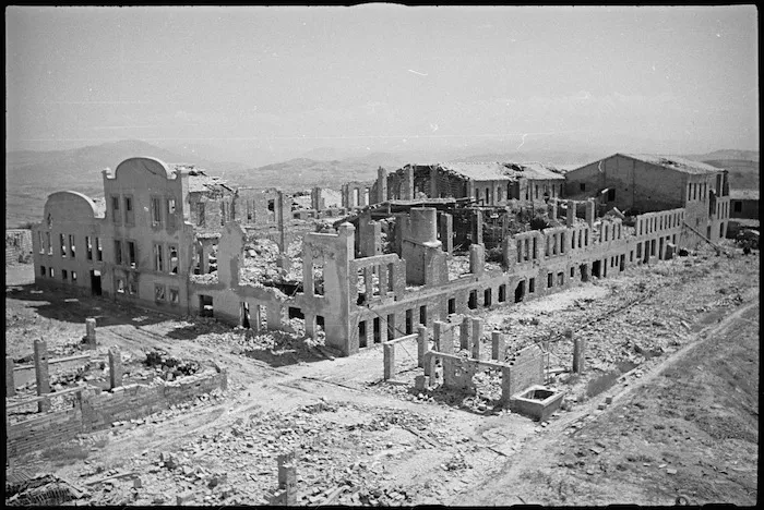Badly damaged brickworks near Castlefrentano, Italy, World War II - Photograph taken by George Kaye
