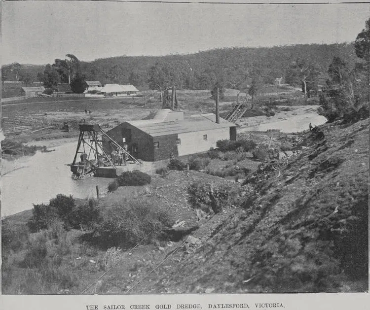The Sailor's Creek gold dredge in Daylesford, Victoria