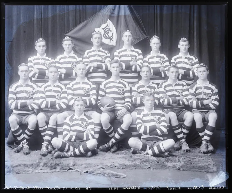 Glass Plate Negative: Christ's College, First XV