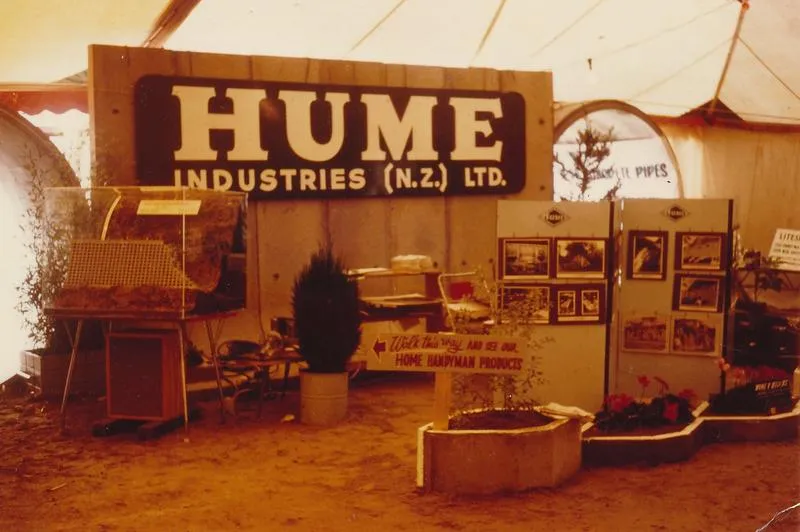Hume Industries (NZ) Ltd - Hume Pipe Co: 1990 Canterbury A&P Show - display
