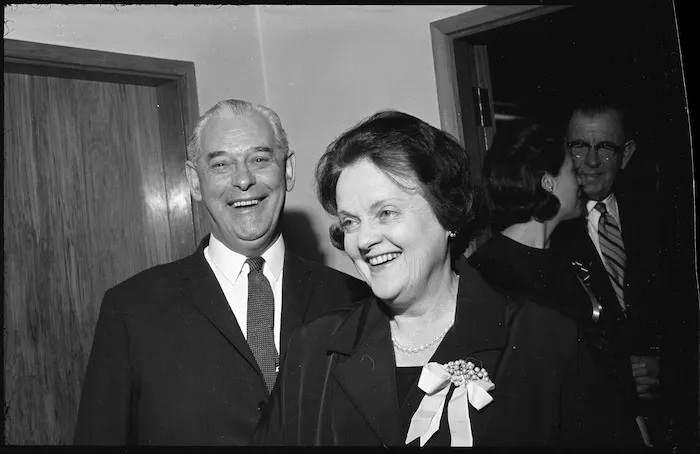 Prime Minister Keith Holyoake and his wife, Norma