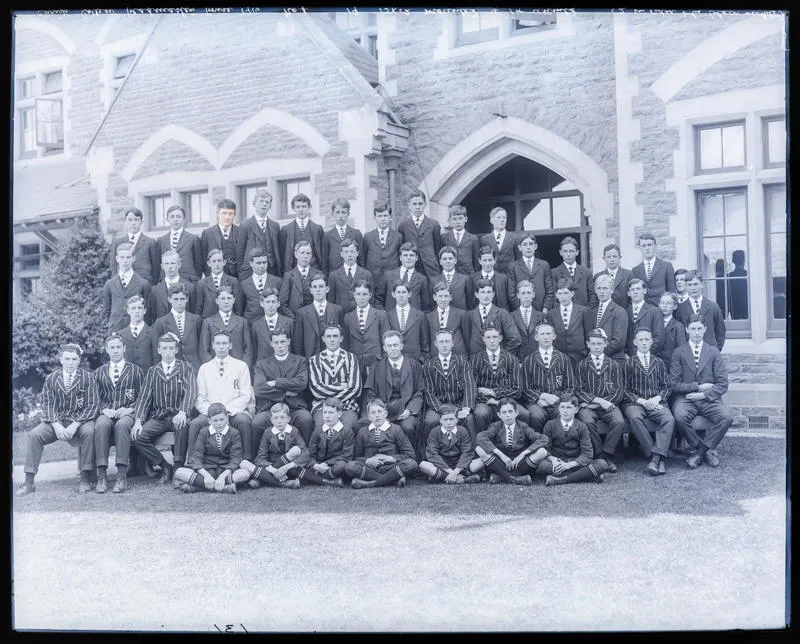 Glass Plate Negative: Christ College group