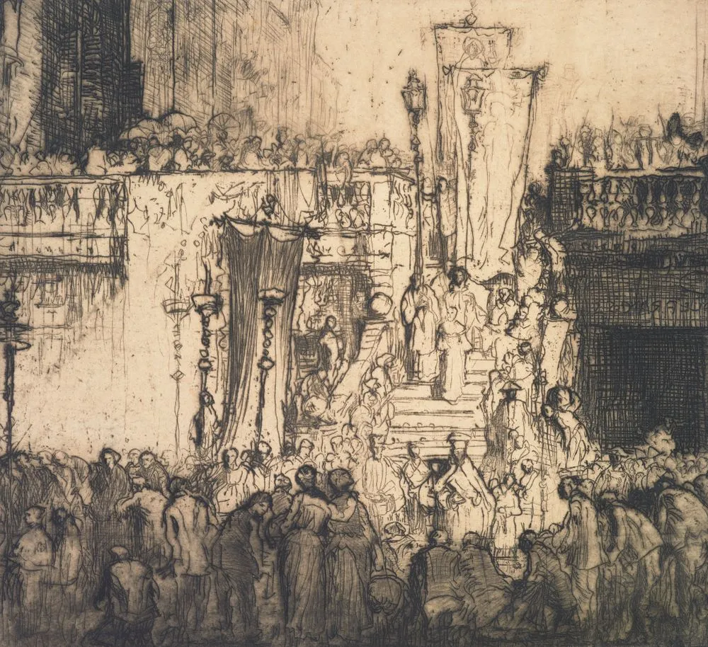 A procession, Genoa