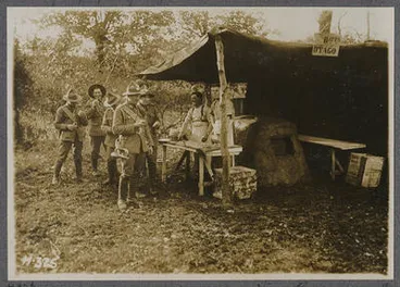 Image: "Hot meat pies in the trenches"