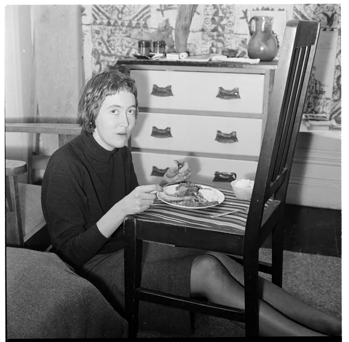 Family members, Stokes Valley; Ans Westra at home, Allenby Tce, Wellington