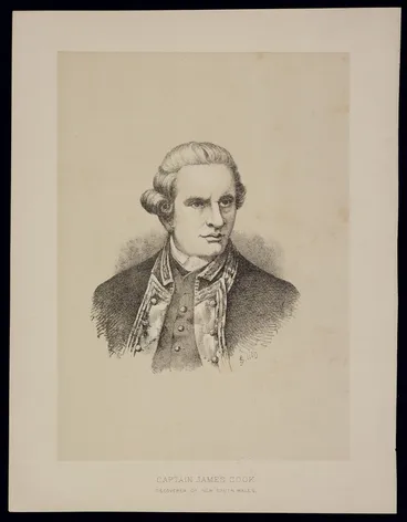 Image: Holland, Nathaniel Dance (Sir), 1734-1811 :Captain James Cook / Discoverer of New South Wales. S S[?] lith. [1878]