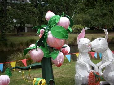 Image: Rabbit lanterns at Lantern Festival