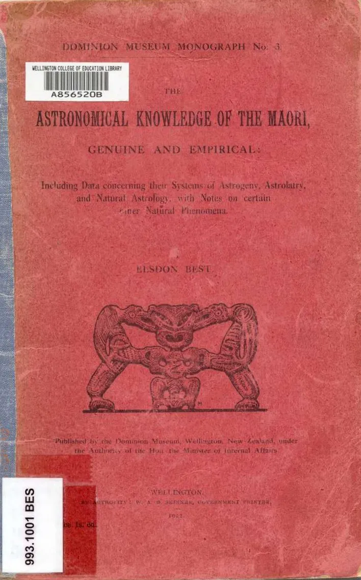 Front Cover - The Astronomical Knowledge of the Maori, Genuine and Empirical