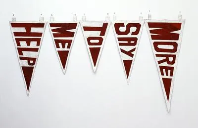 Help Me To Say More (red on white version)