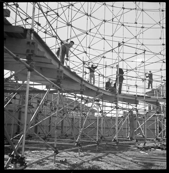 Building the Playland Amusement Park roller coaster