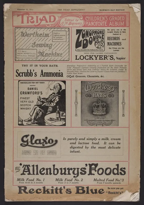 Triad music supplement. November 10, 1913.