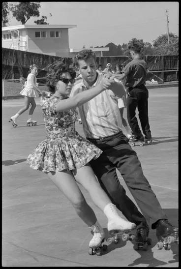 Image: Roller-skating at Memorial Park