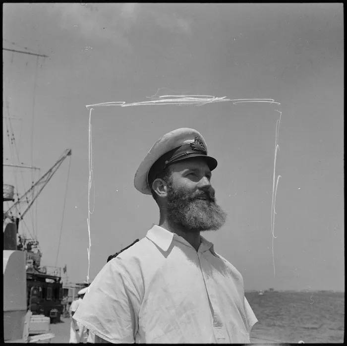 Lieutenant J P Mitchell of the HMS Leander