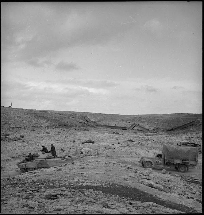 Bridge near Bardia blown up by retreating Germans, World War II - Photograph taken by M D Elias