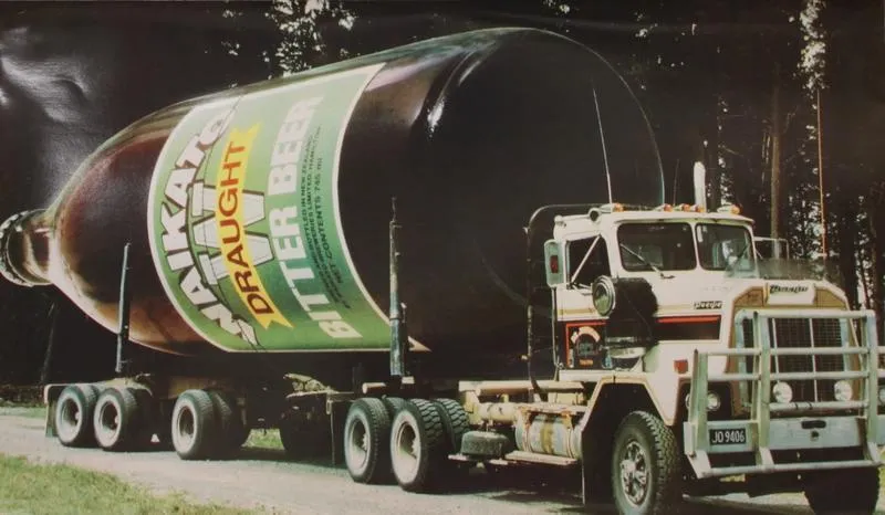 Waikato Draught poster – logging truck