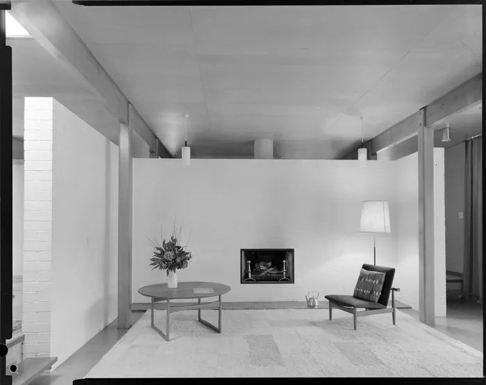 Lounge interior, McKay house, Silverstream, Upper Hutt, Wellington