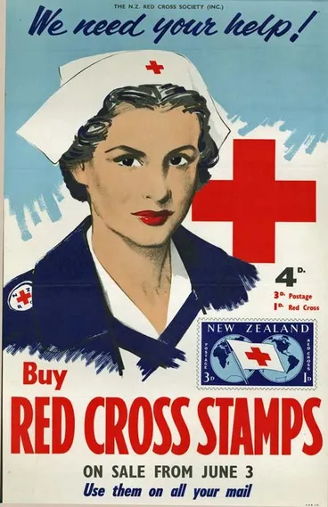 Image: We Need Your Help. Buy Red Cross Stamps [poster]