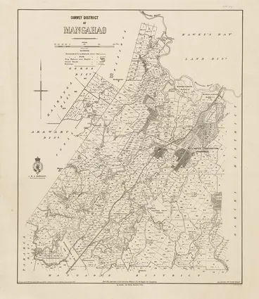 Image: Survey District of Mangahao [electronic resource] / drawn by H.McCardell, February 1890.