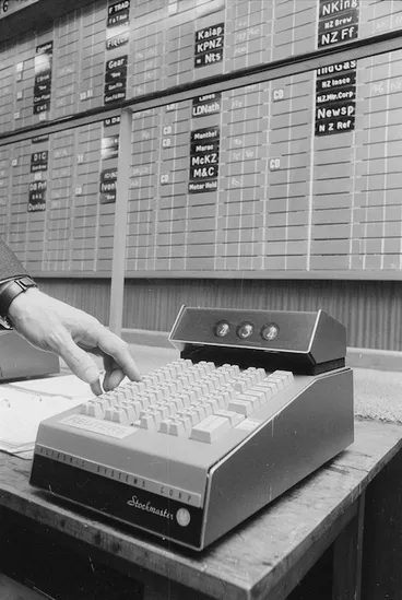 Image: Wellington Stock Exchange `Stockmaster' computer