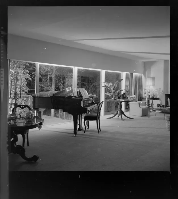 Living room of Tuston house, [Wellington?]