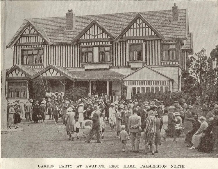 Garden party at Awapuni Rest Home, Palmerston North