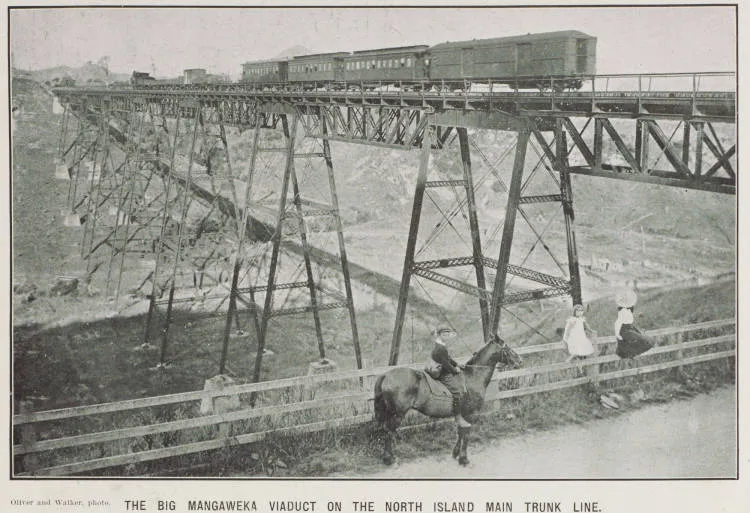 The big Mangaweka viaduct on the North Island Main Trunk Line