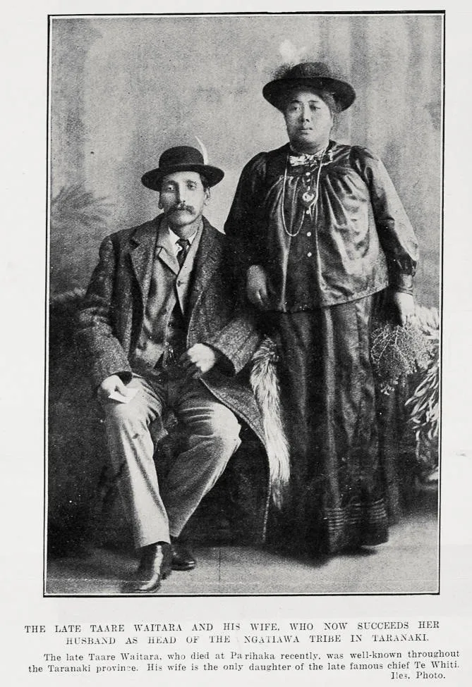 The Late Taare Waitara And His Wife, Who Now Succeeds Her Husband As Head Of The Ngatiawa Tribe In Taranaki