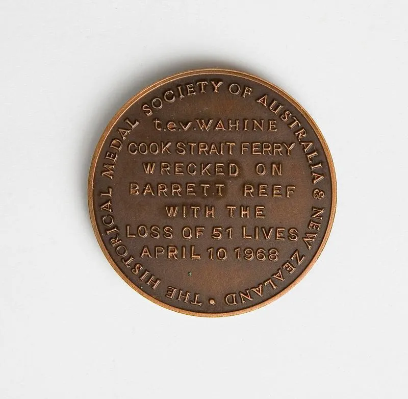 Medal – Commemorating The Wahine Ferry Disaster