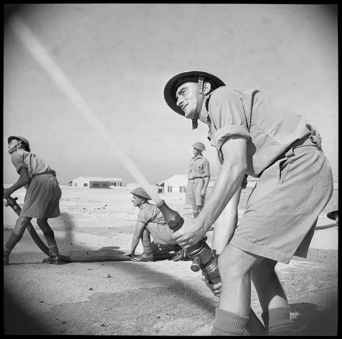 NZEF Base Fire Brigade practising, Maadi, Egypt