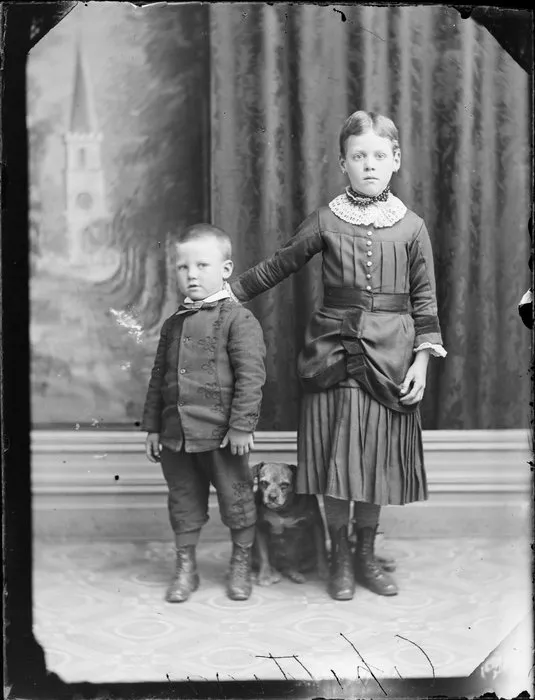 [Chittim?] children with dog