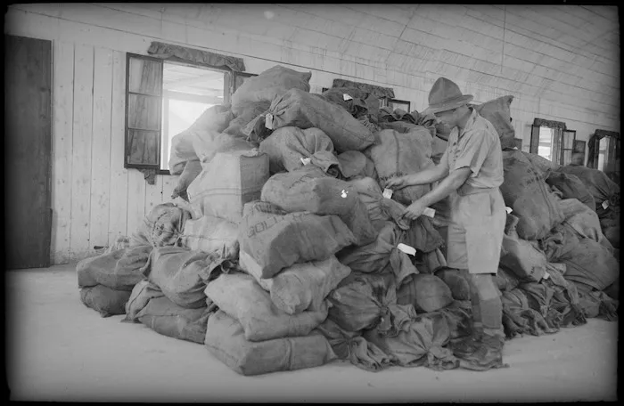 Mail day at Maadi camp, Egypt