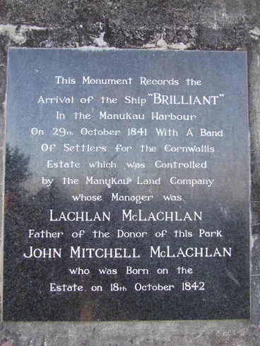 McLachlan Monument plaque, 2006 Image: McLachlan Monument plaque, 2006
