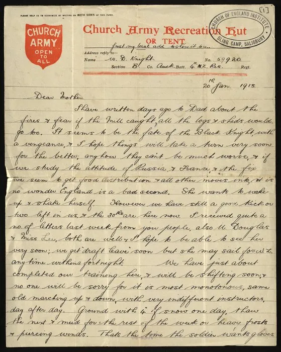(William) Douglas Knight - Letters