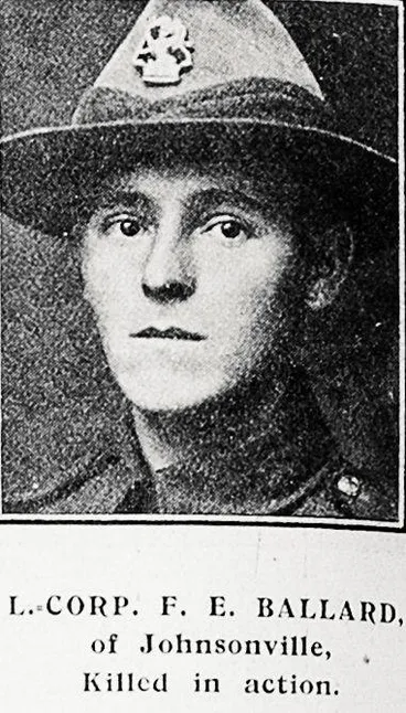 Image: L.-Corp. F. E. Ballard, of Johnsonville, Killed in action