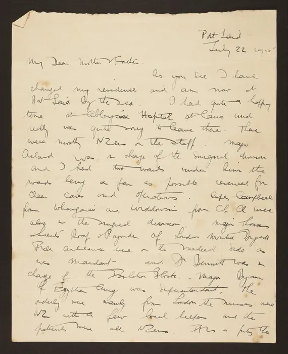 World War One letters